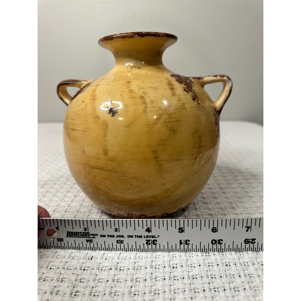 Made in Italy Ceramic Vase Home Decor Vintage Rustic Distress Tuscan Farmhouse - Picture 12 of 13